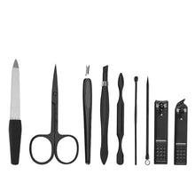 Load image into Gallery viewer, 9 piece mens manicure & pedicure set