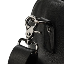 Load image into Gallery viewer, Black Leather Travel Duffle Bag For Men - Business Trip Handbag Shoulder Genuine Leather Messenger Bag
