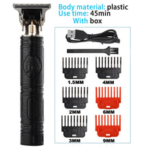 Load image into Gallery viewer, black beard shaver with charging cord
