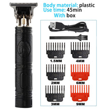 Load image into Gallery viewer, black beard shaver with charging cord