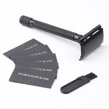 Load image into Gallery viewer, safety razor with blades and cleaning brush