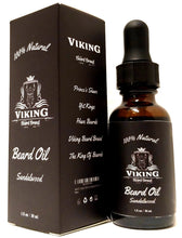 Load image into Gallery viewer, viking beard brand all natural sandalwood beard oil for men
