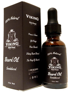 viking beard brand all natural sandalwood beard oil for men