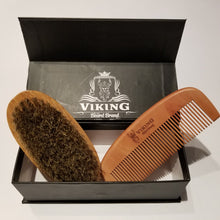 Load image into Gallery viewer, Viking Beard Brand Beard brush and comb set
