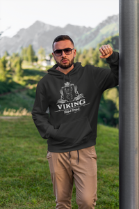 viking hoodie in black