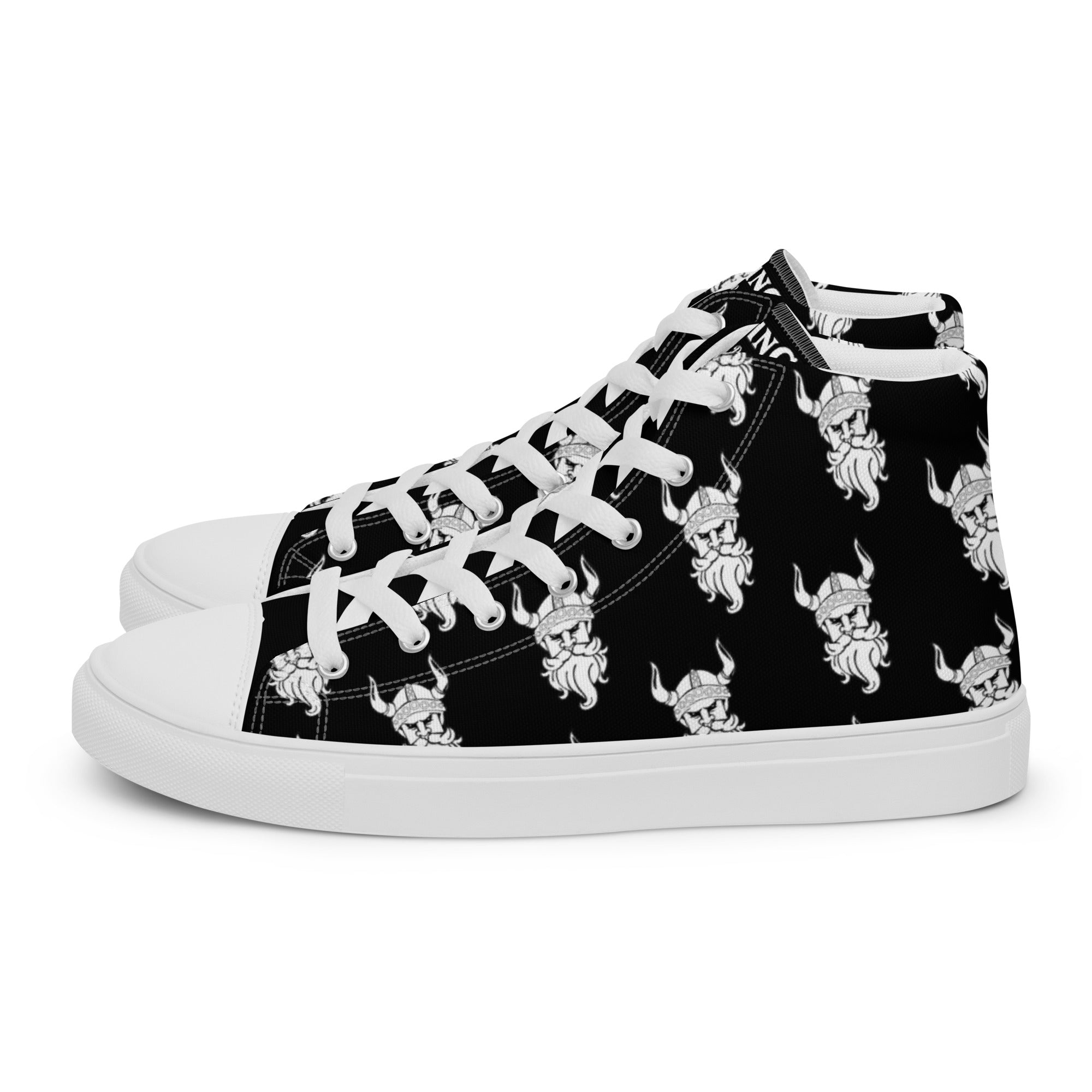 white and black high tops