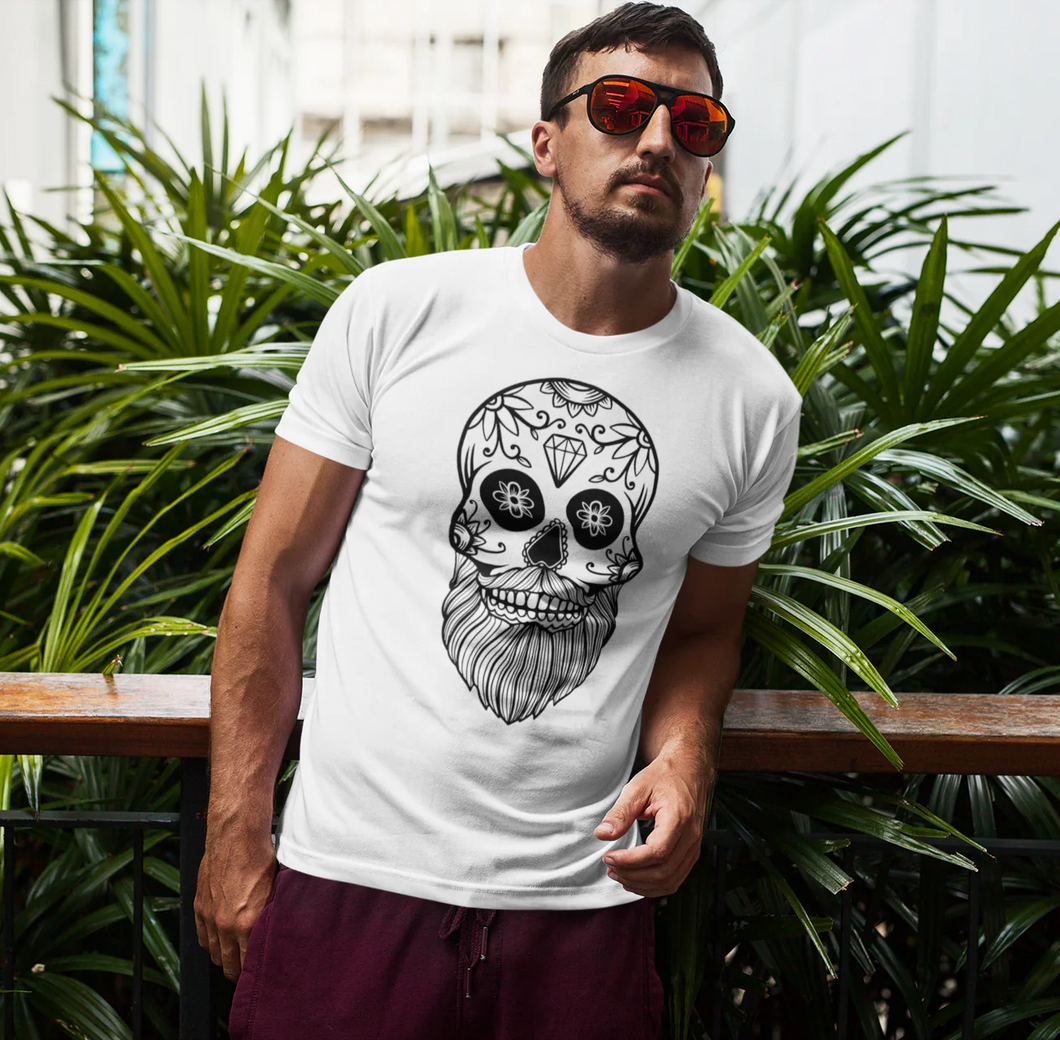 sugar skull tshirt men