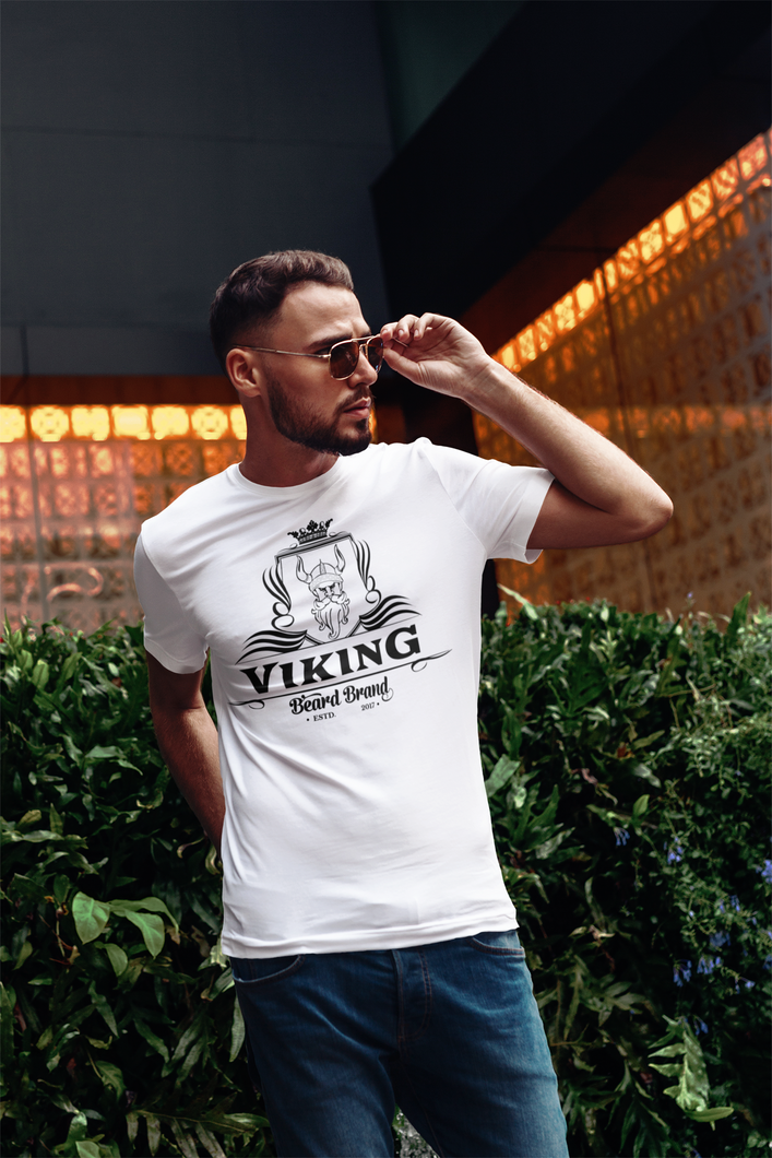 white mens t-shirt viking